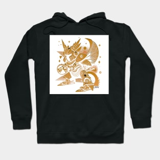 bright metallic knight ecopop art Hoodie